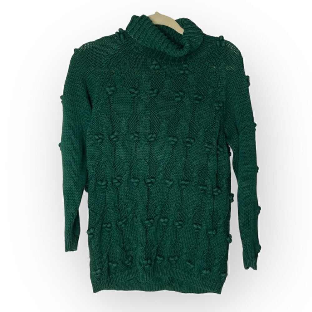 Boundary Waters Forest Green turtleneck Sweater Size m